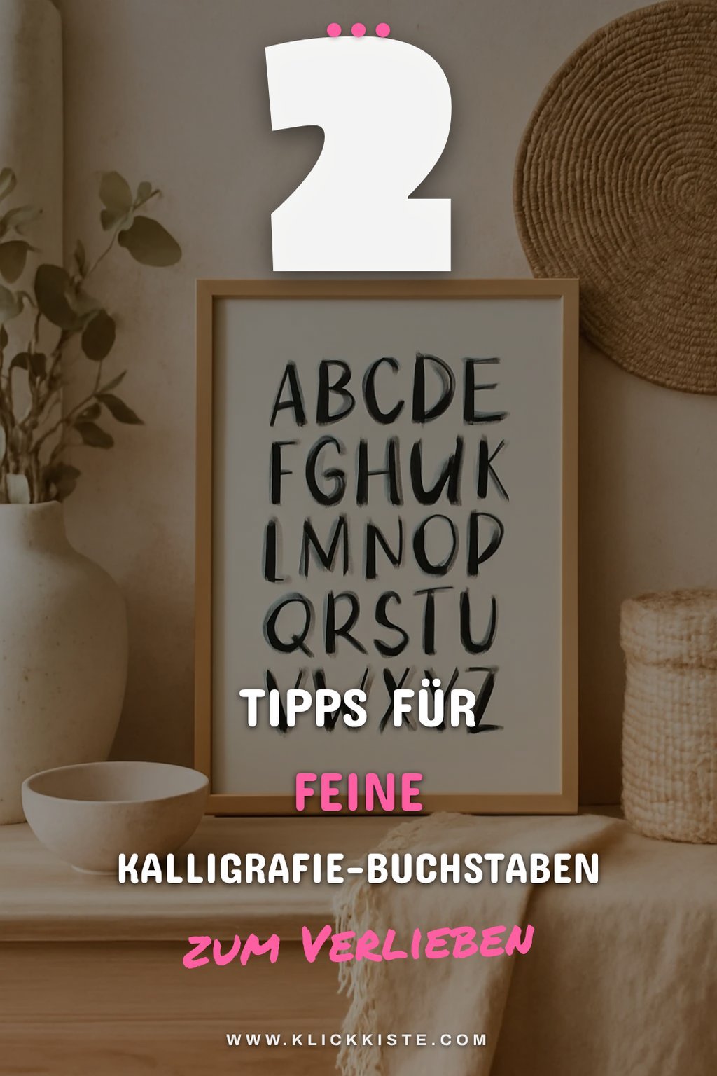 Feine Buchstaben mit Kalligrafie-Stiften