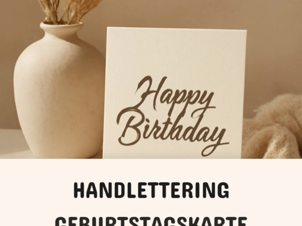 Handlettering Geburtstagskarte Vorlage: 12 kreative Ideen zum Selbermachen