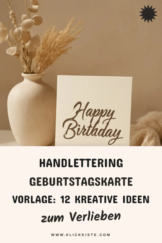 Handlettering Geburtstagskarte Vorlage: 12 kreative Ideen zum Selbermachen
