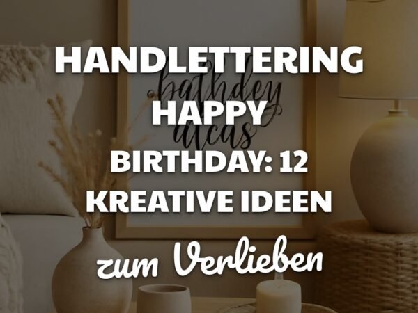 Handlettering Happy Birthday: 12 kreative Ideen zum Selbermachen