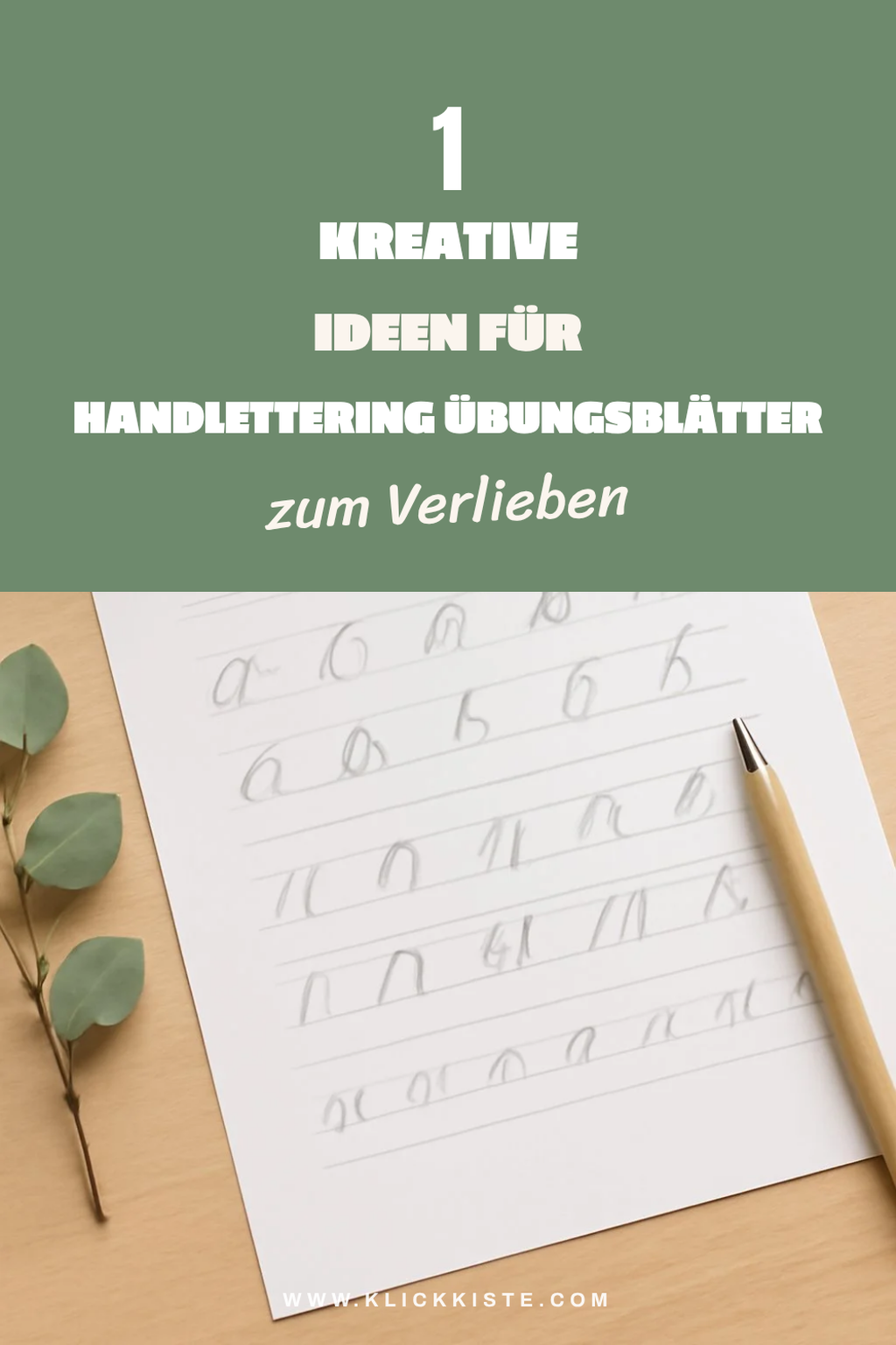 So gestaltest du deine eigenen Handlettering Übungsblätter