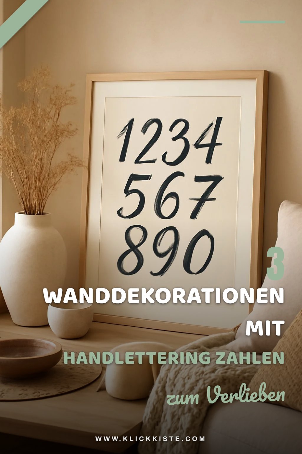 So dekoriere deine Wände mit Handlettering Zahlen
