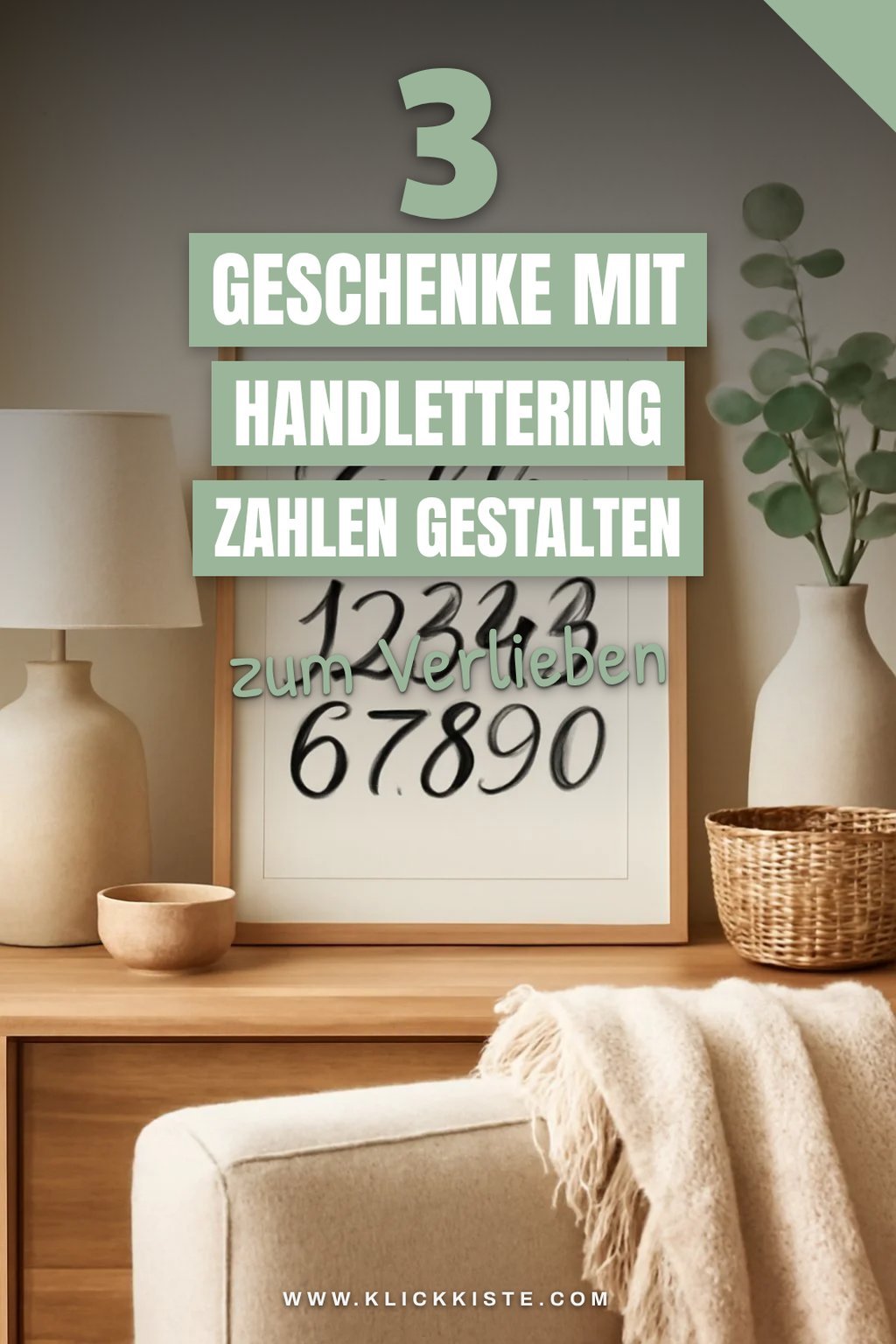 Diese kreativen Geschenke mit Handlettering Zahlen überraschen