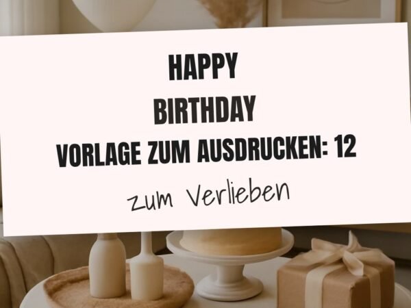 Happy Birthday Vorlage zum Ausdrucken: 12 kreative Ideen zum Selbermachen