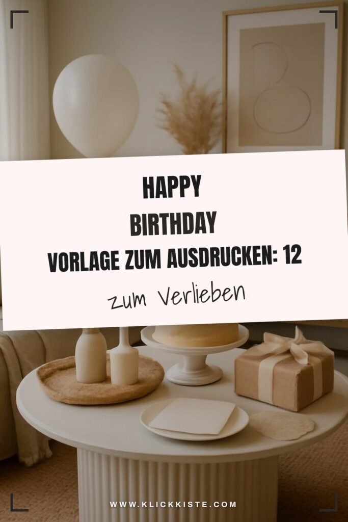 Happy Birthday Vorlage zum Ausdrucken: 12 kreative Ideen zum Selbermachen