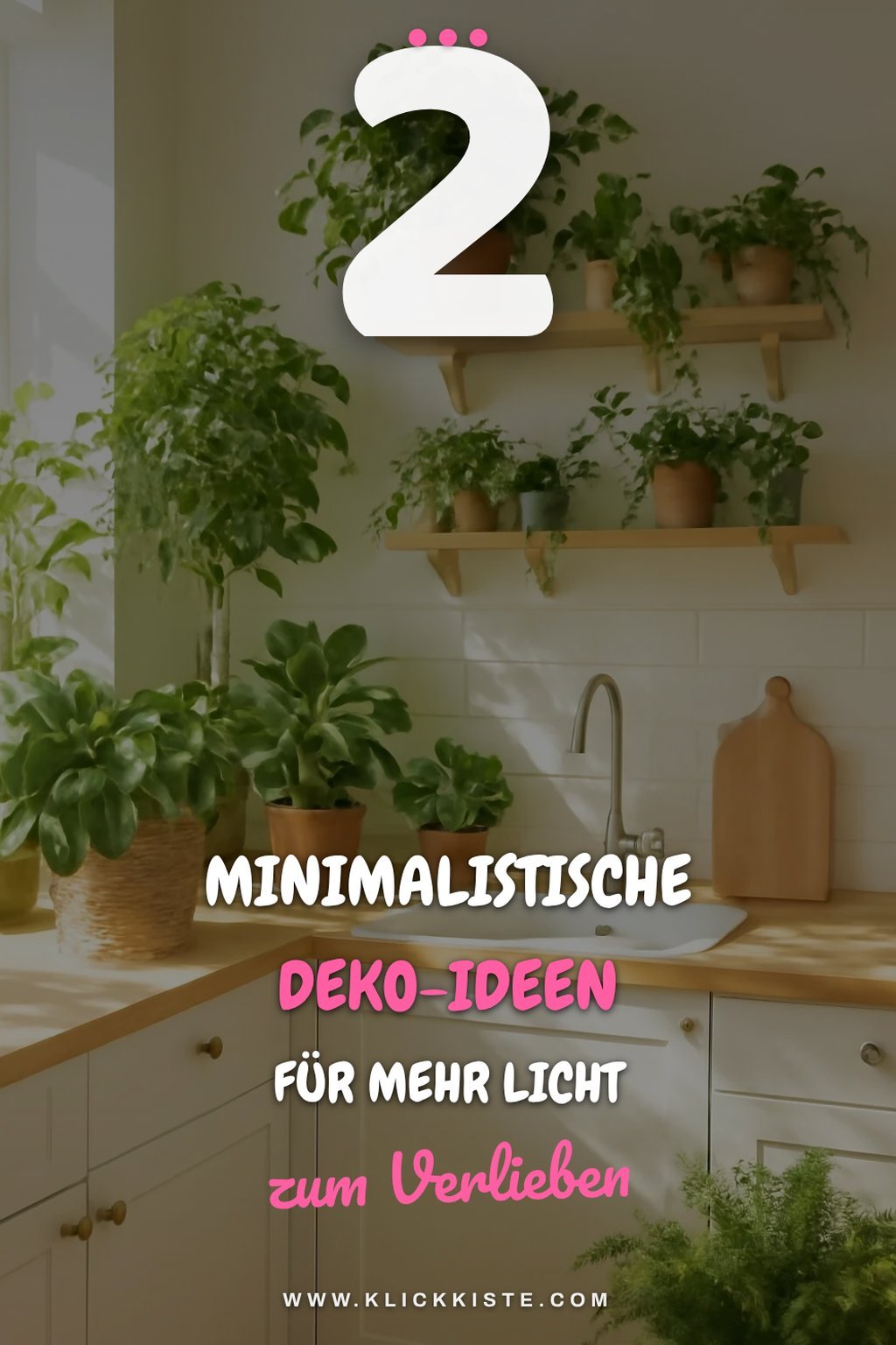 Helle Küchen-Deko mit minimalistischen Designs