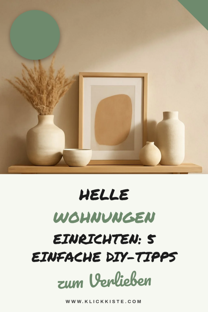 Helle Wohnungen einrichten: 5 einfache DIY-Tipps mit Sofort-Wirkung