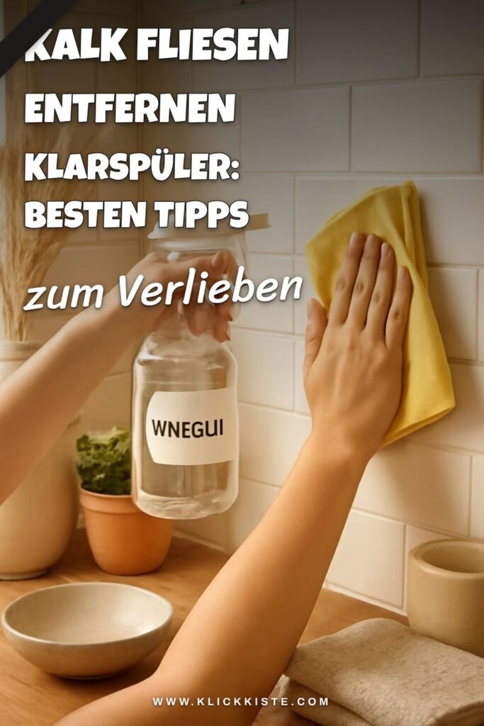 Kalk Fliesen Entfernen Klarspüler: Die besten Tipps & Hausmittel