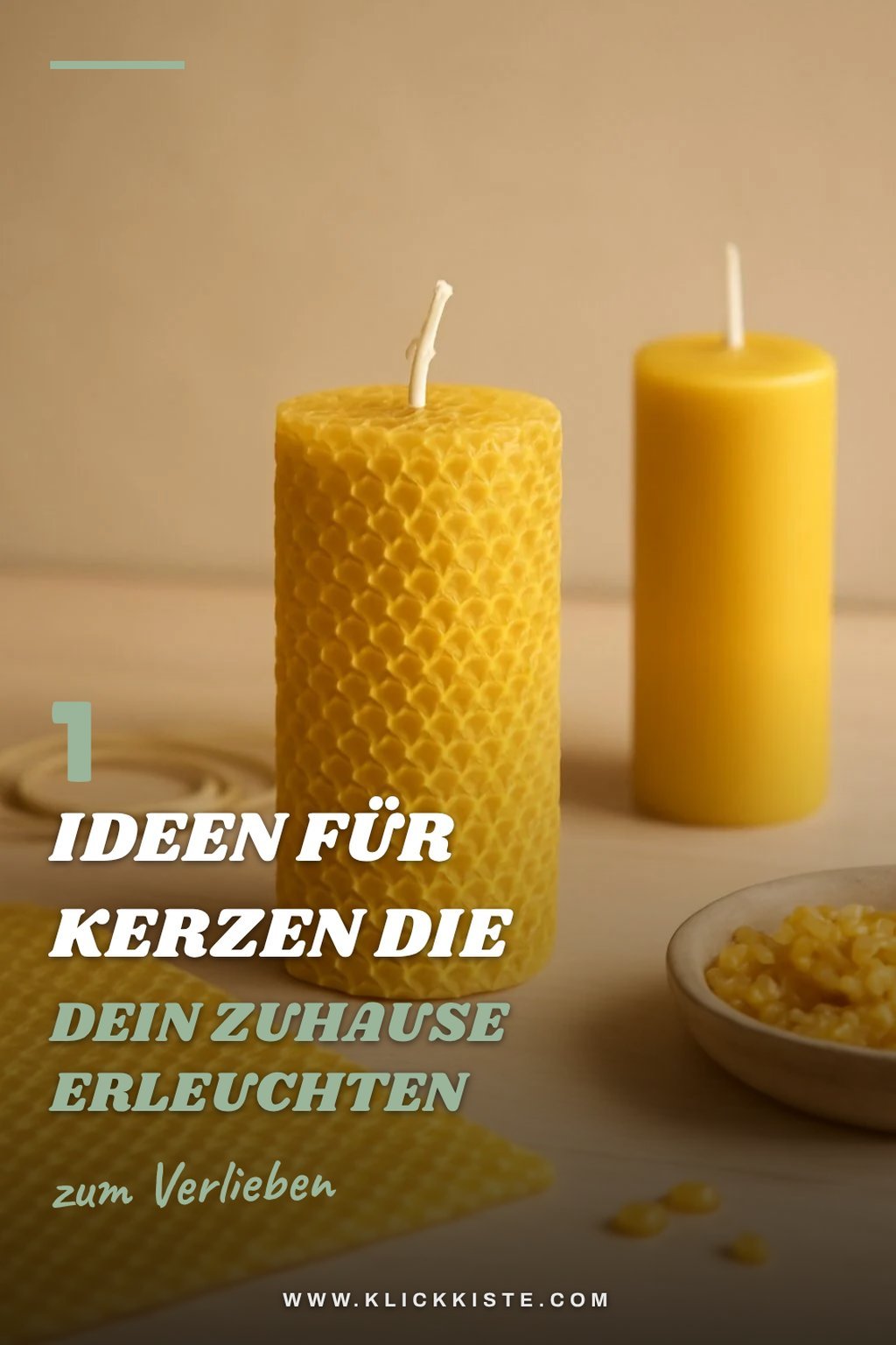 So gestaltest du individuelle Kerzen aus Bienenwachsplatten