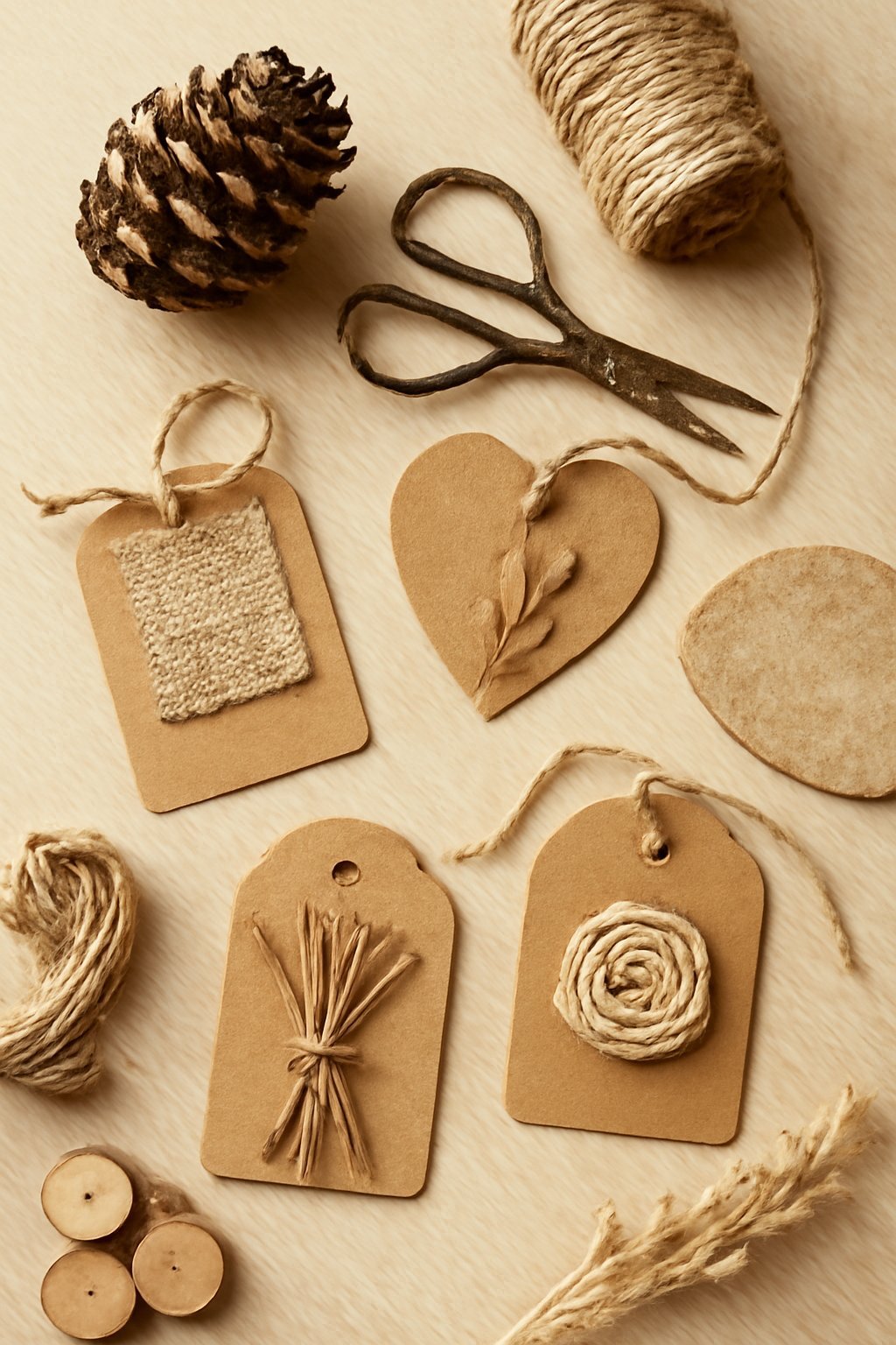 4 DIY-Geschenkanhänger aus Naturmaterial