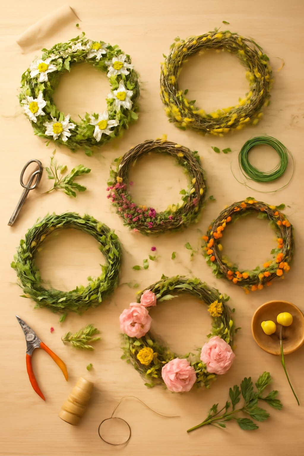 6 DIY-Sommerkränze — frisch + farbenfroh — DIY-Sommerkränze frisch