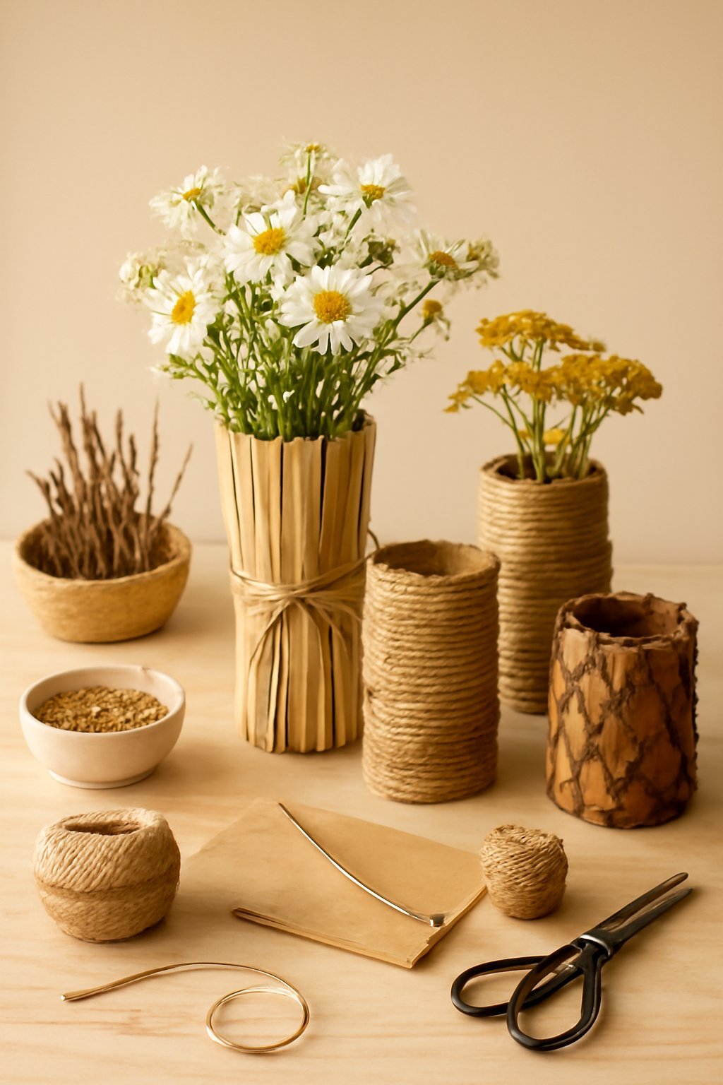 5 DIY-Blumenvasen aus Naturmaterial — mit Anleitung