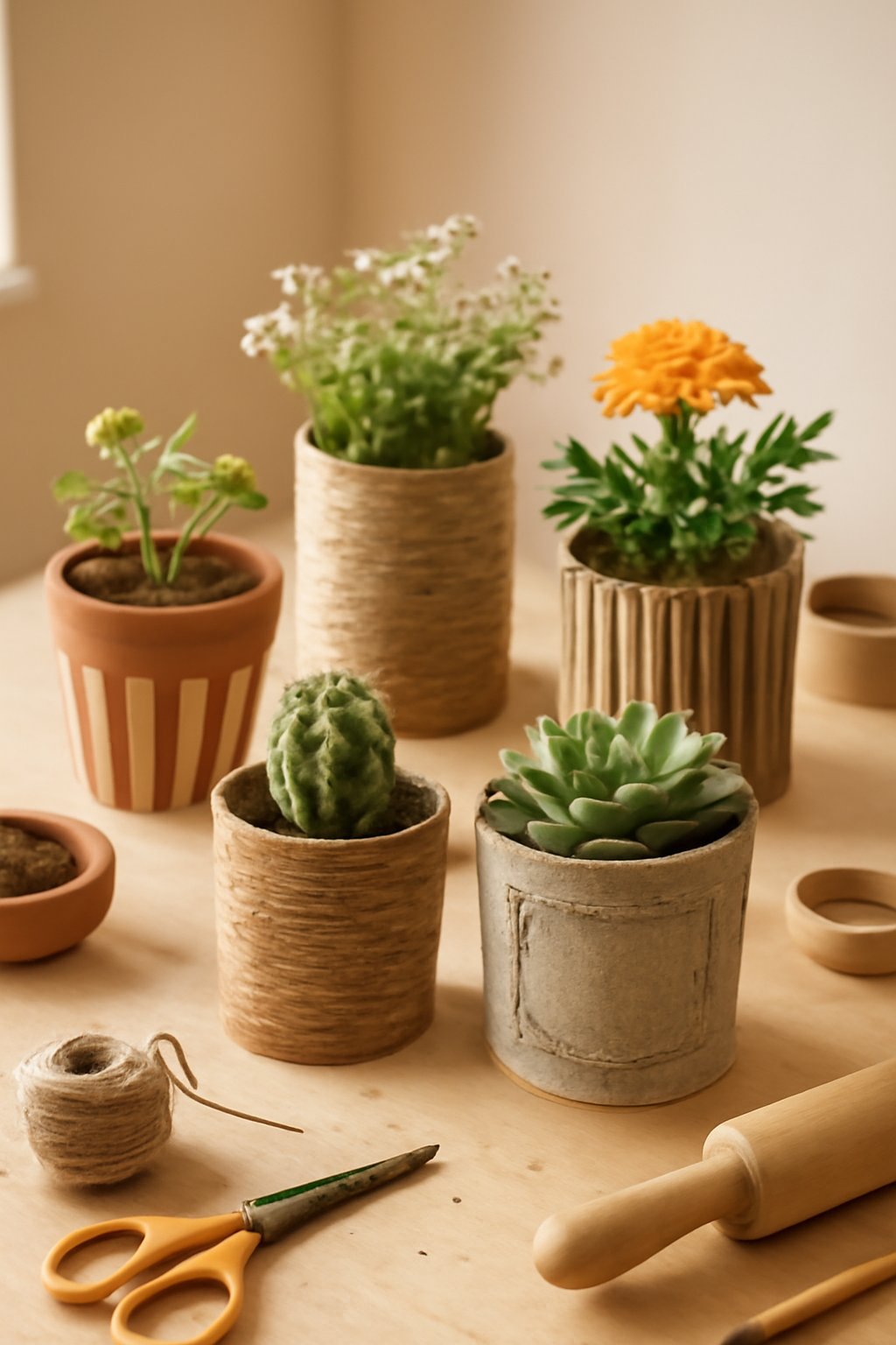 5 DIY-Blumentopf-Ideen aus einfachen Materialien