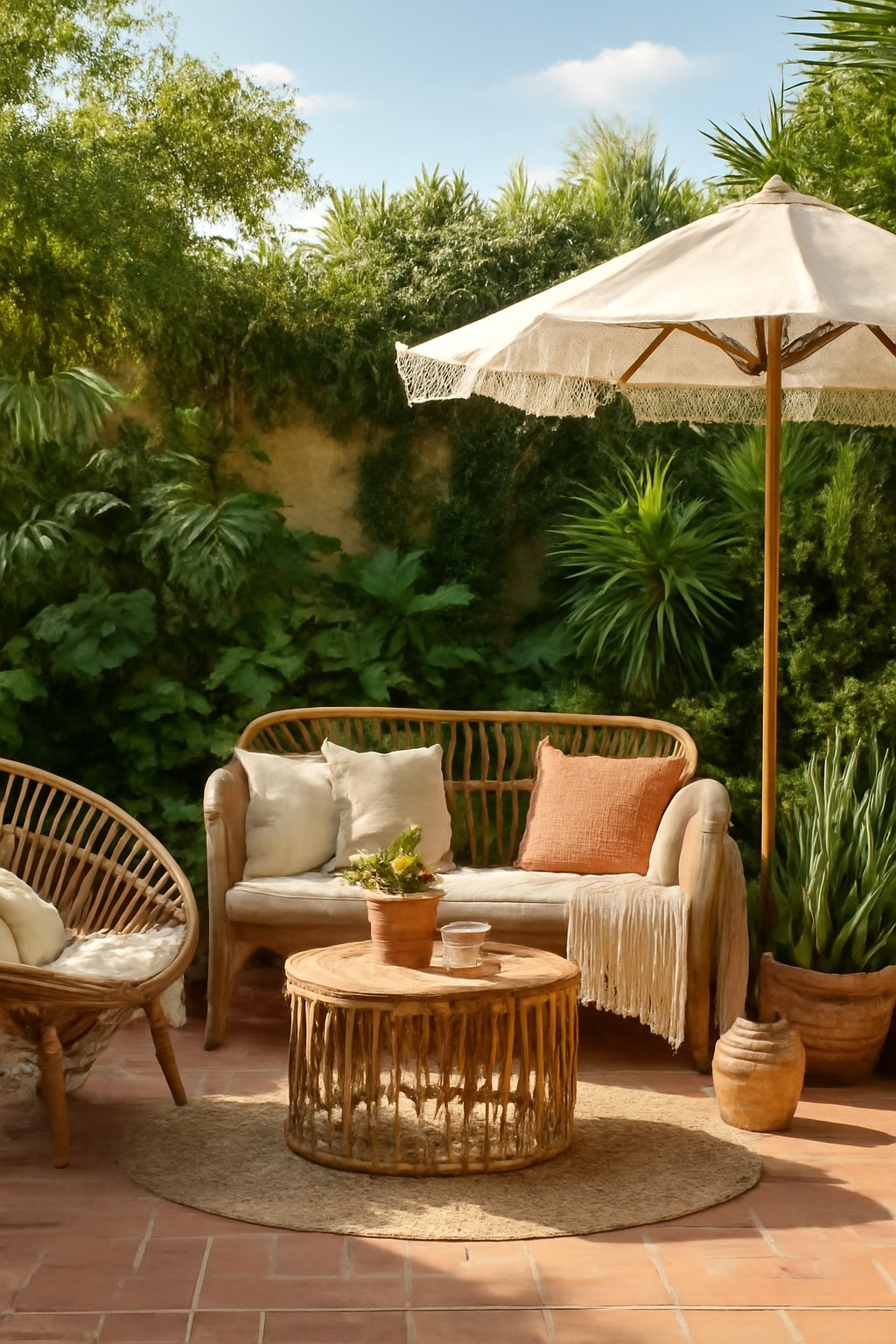 8 Ideen wie du deine Terrasse 2026 mit Boho-Elementen gestaltest