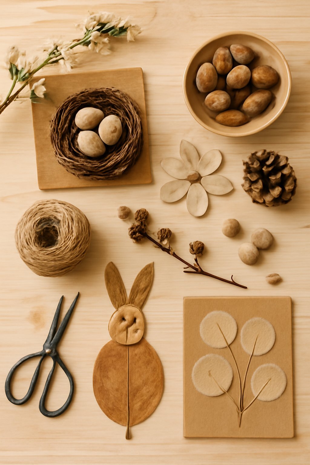 10 Naturmaterial-Bastelideen für Familien-Frühling + Sommer — Naturmaterial-Bastelideen Familien-Frühling