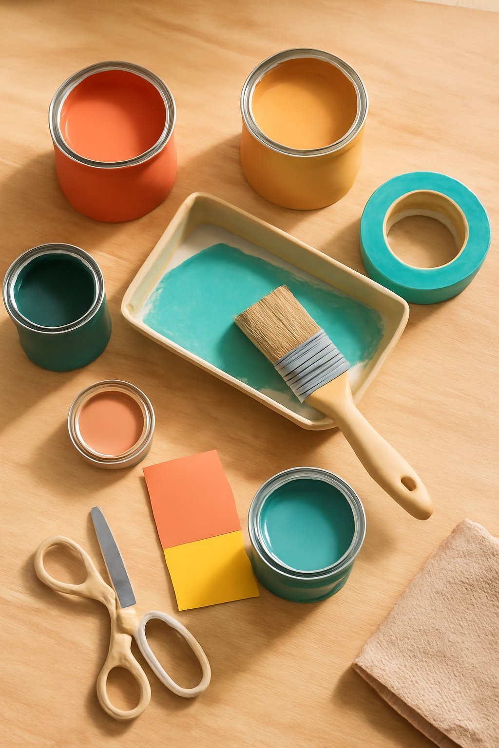 Colorful Trim Painting: DIY-Anleitung für farbige Wand-Akzente