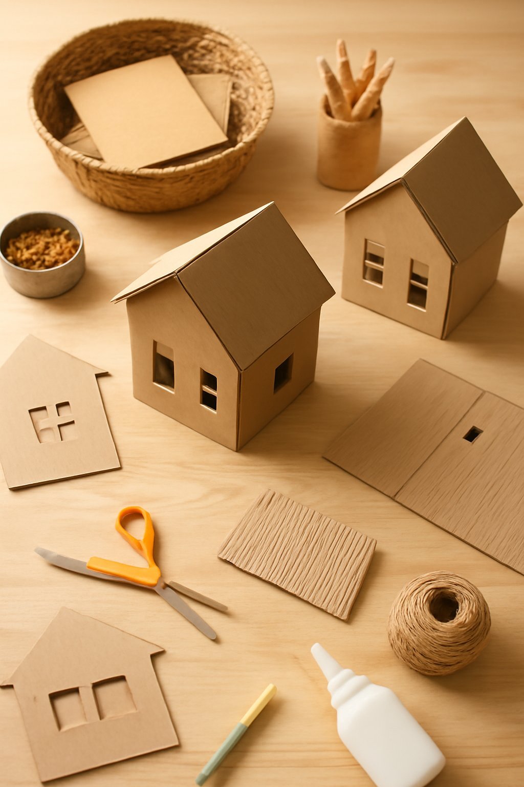Kartonhäuser für Kinder basteln: DIY-Anleitung + Tipps