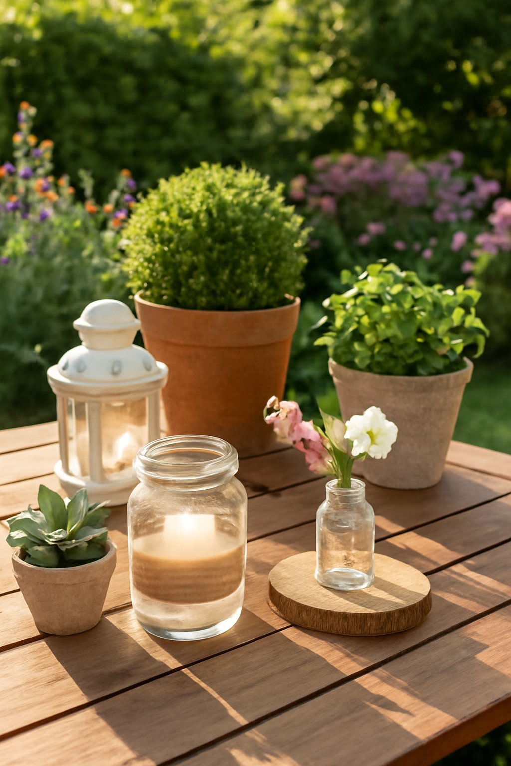 Gartentisch-Deko selber machen: 6 einfache DIY-Ideen