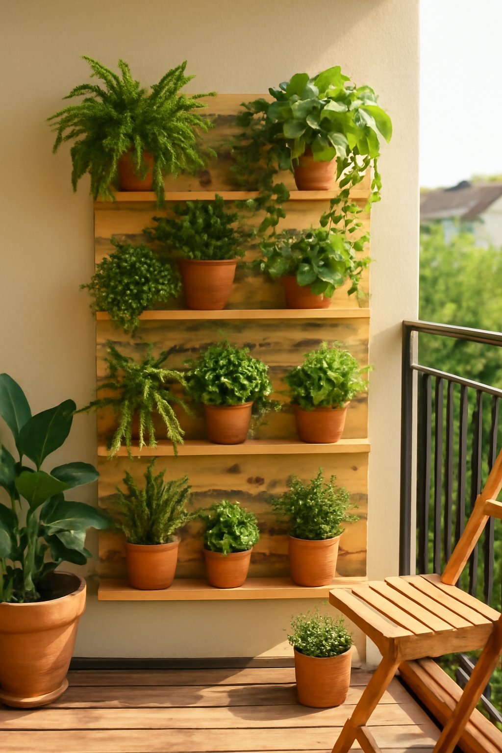 DIY-Pflanzenwand für deinen Balkon: Einfach + nachhaltig bauen — DIY-Pflanzenwand Balkon