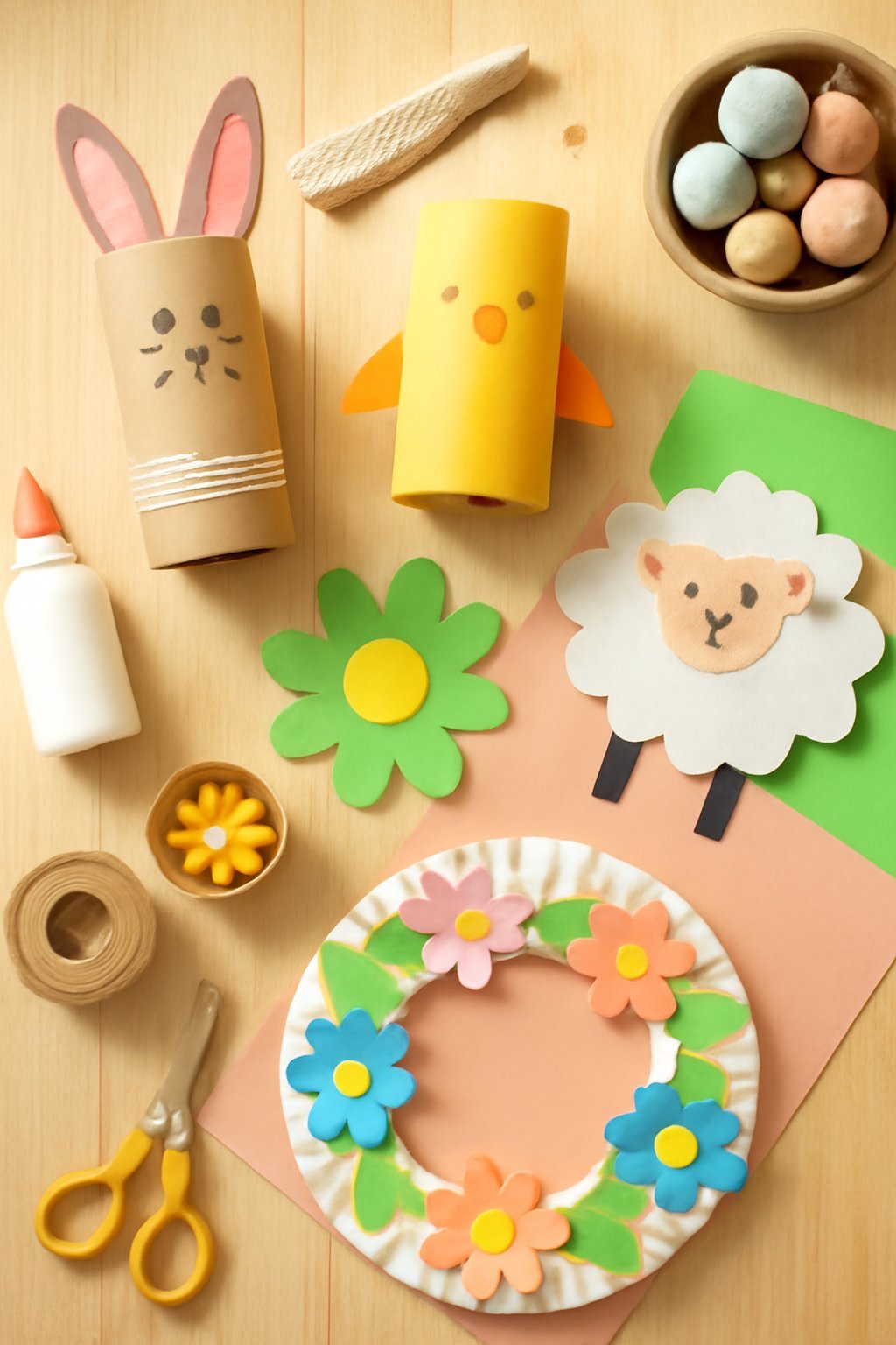 DIY-Frühlings-Basteln mit Kindern: 4 kreative Ideen für kleine Hände — Hero-Aufnahme — DIY-Frühlings-Basteln Kindern
