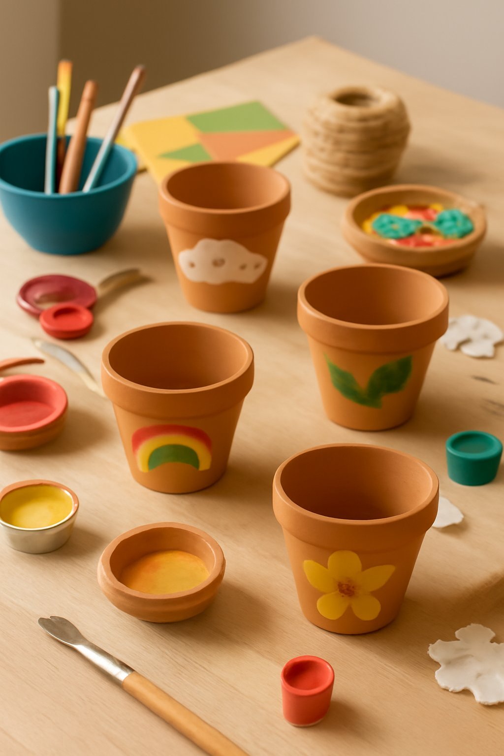 Blumentöpfe mit Kindern basteln: 4 DIY-Ideen für kleine Hände