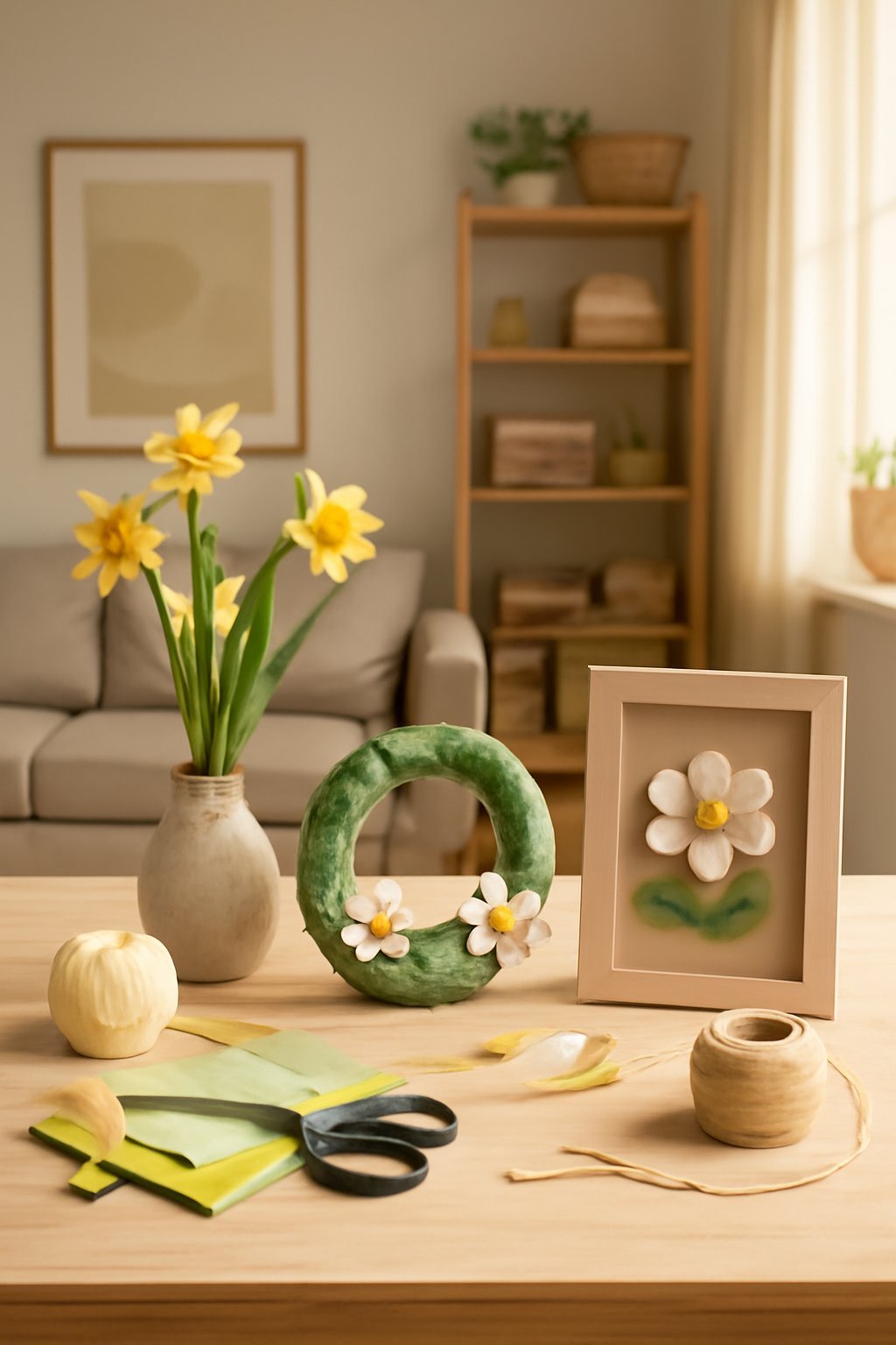 Wohnzimmer-Makeover Frühling: 4 DIY-Dekorationen für frische Räume