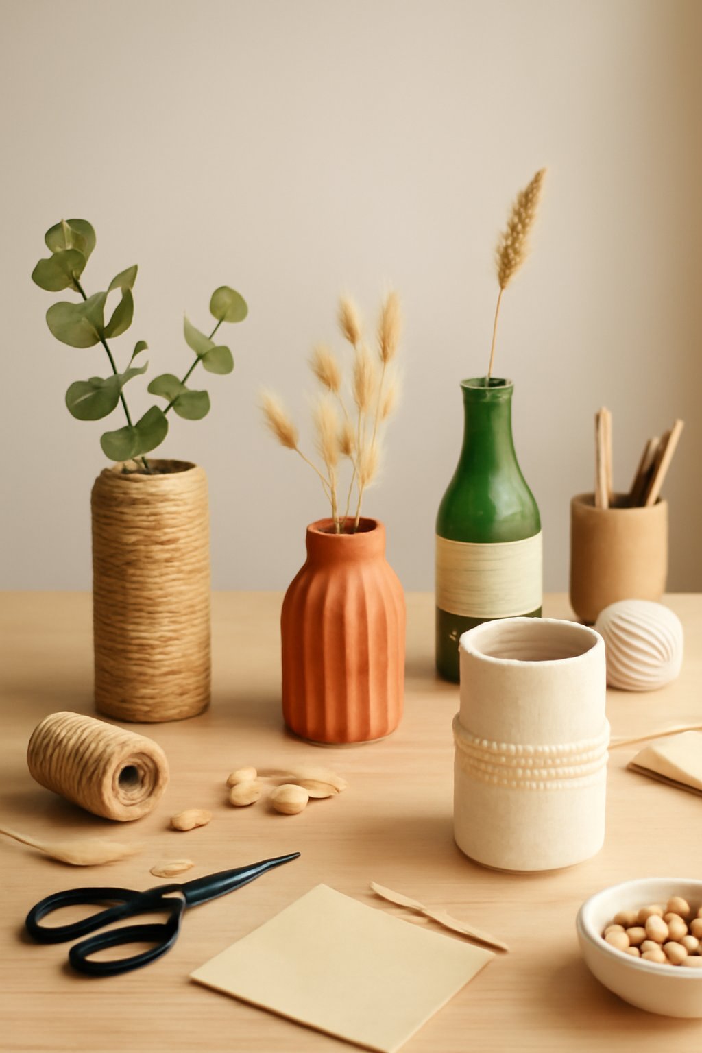 Moderne Vasen stylen: 4 DIY-Anleitungen für einzigartige Deko