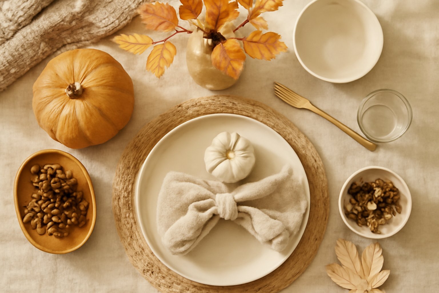 5 Herbst Tisch Tischdeko Ideen Schritt für Schritt