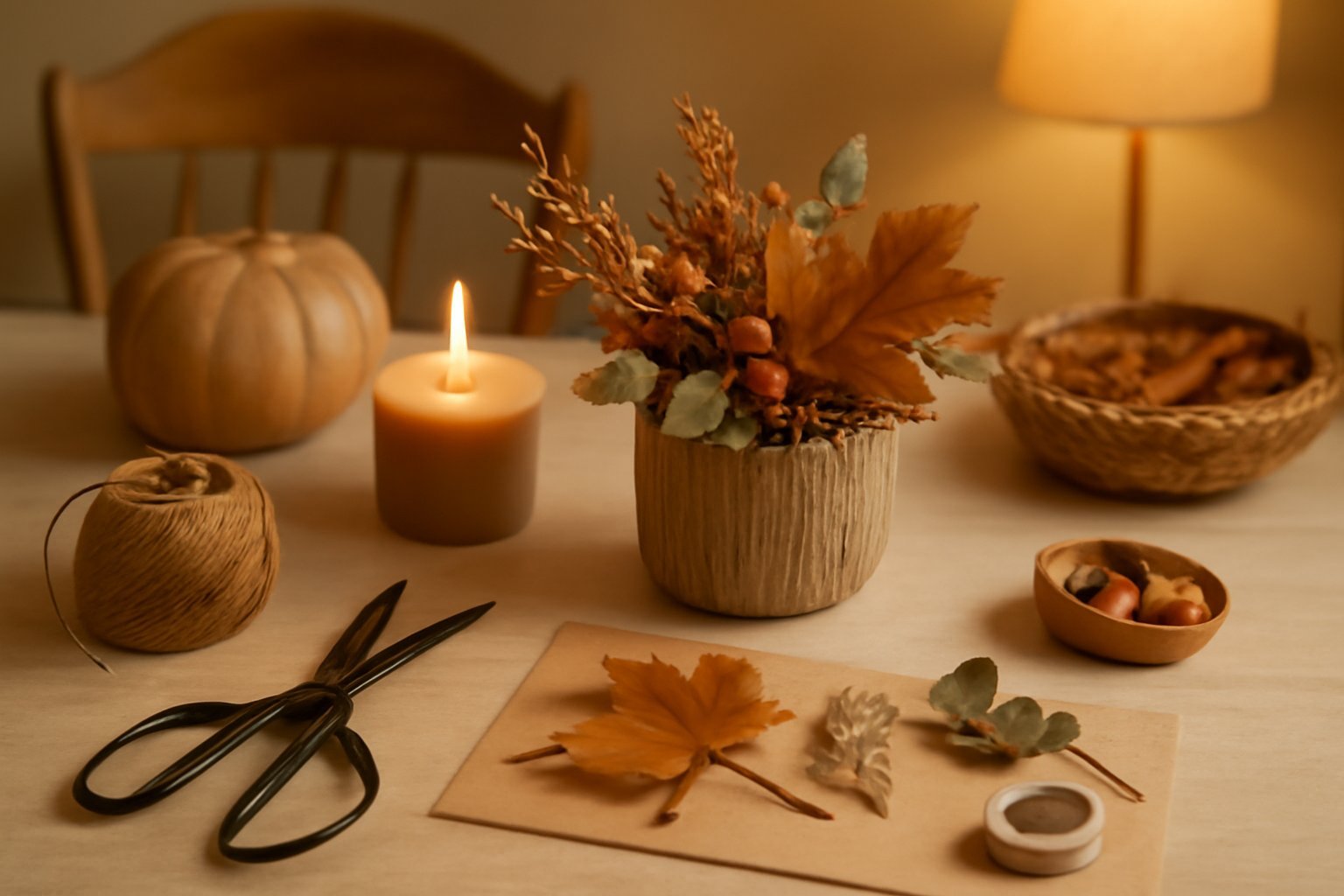 Herbstliche Tischdeko selber machen: einfache DIY-Anleitung