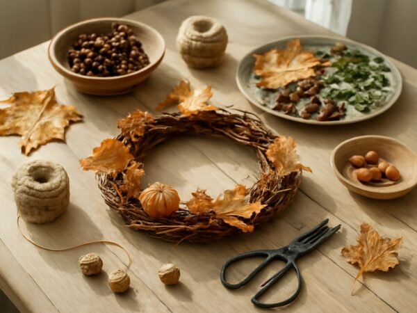 Herbst-Tischdeko mit Naturmaterialien selber machen