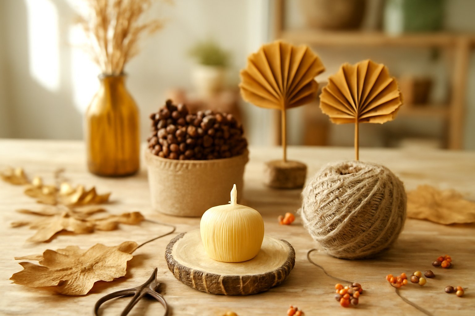DIY Tischdeko Ideen mit Naturmaterialien