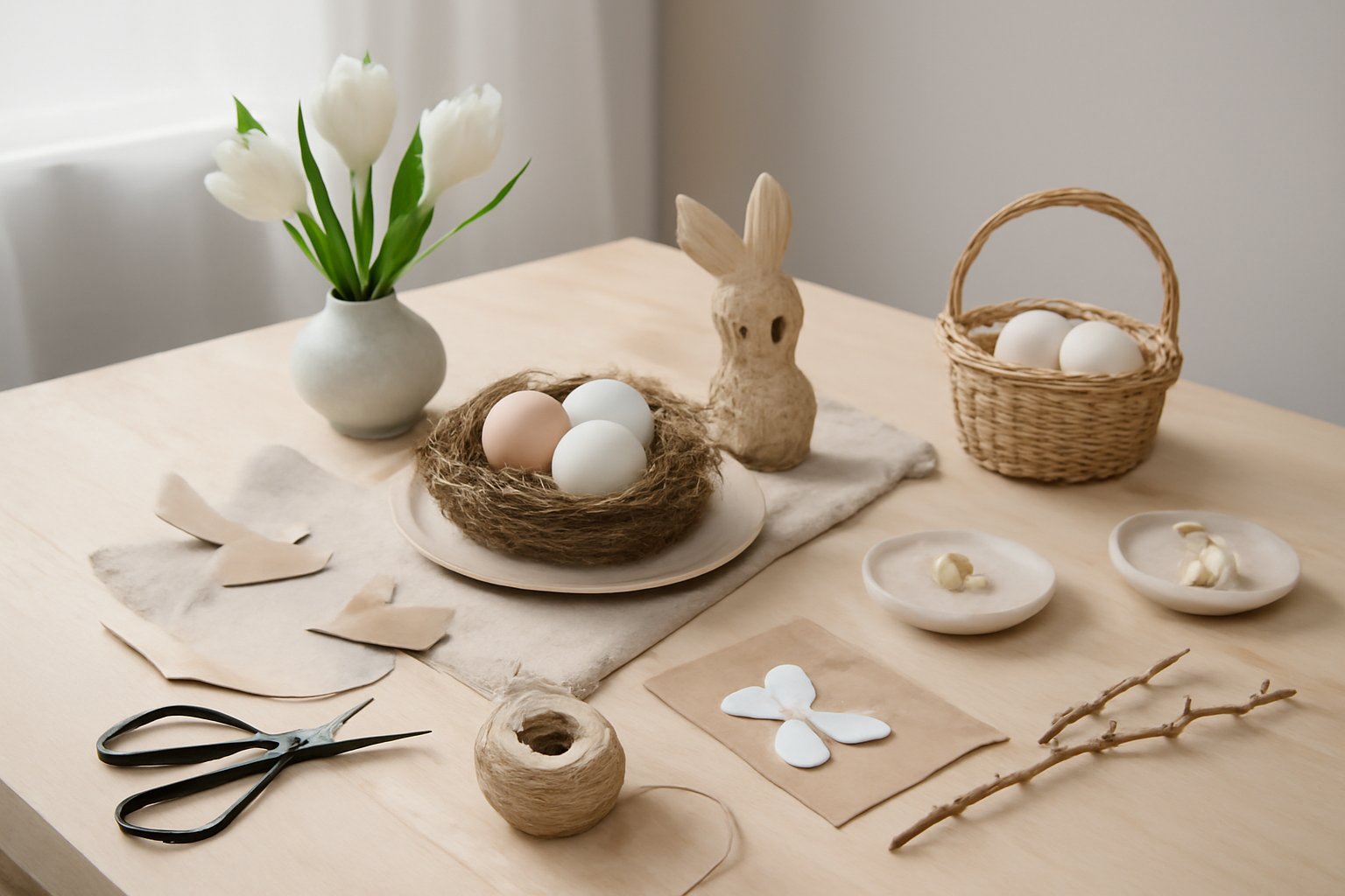 Oster-Tischdeko mit DIY-Elementen