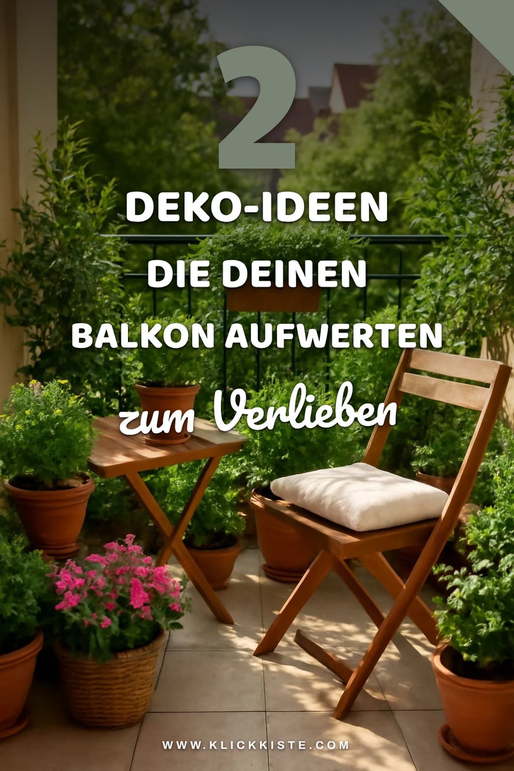 Diese Deko-Ideen für deinen kleinen Balkon