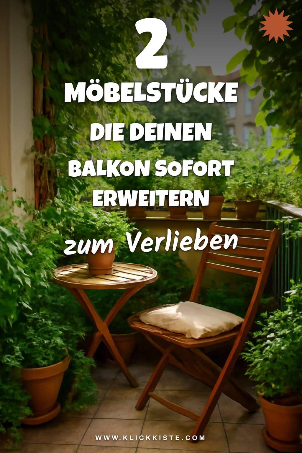 Platzsparende Möbel für kleinen Balkon