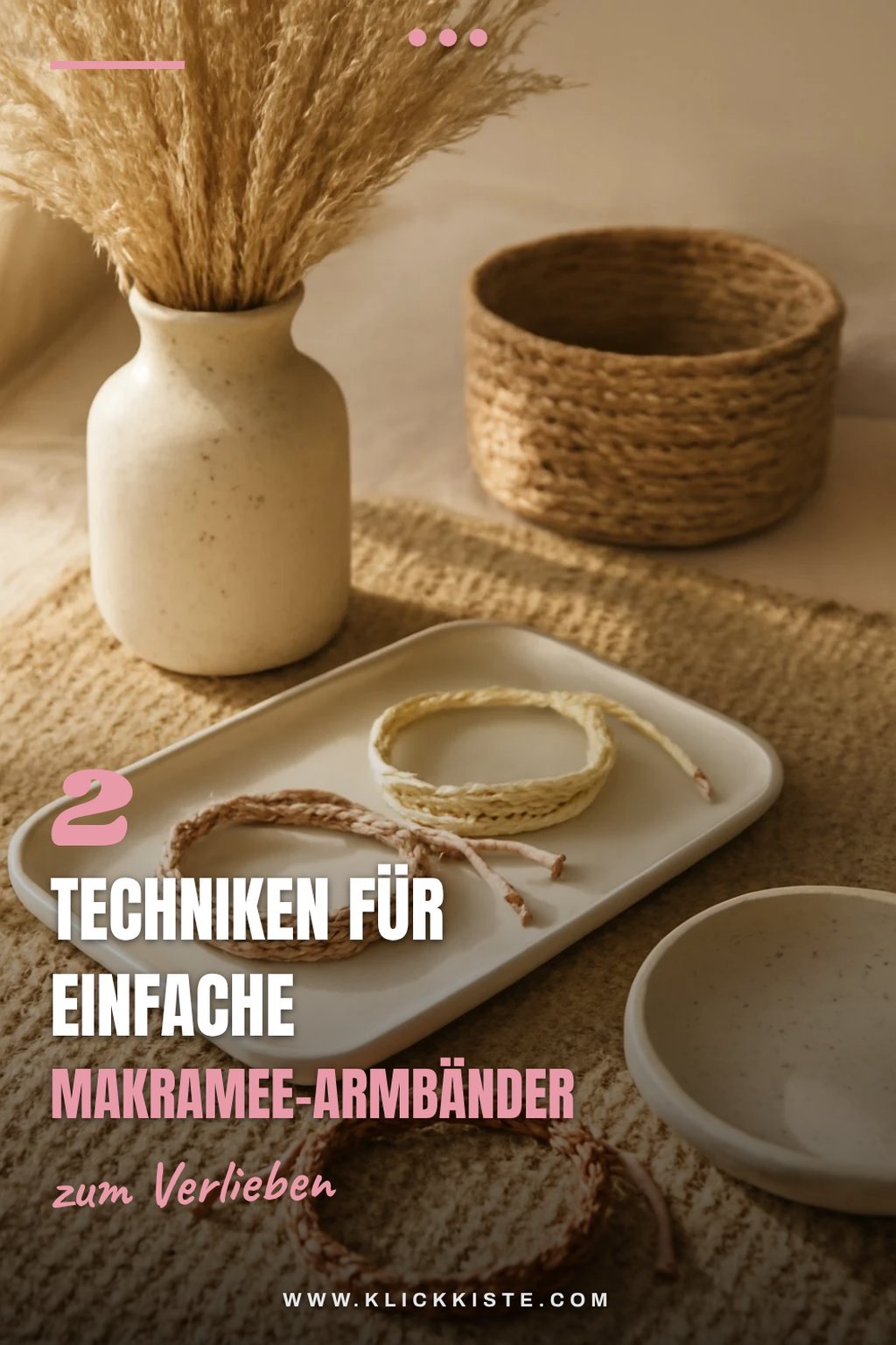 3 einfache Techniken für Makramee-Armbänder