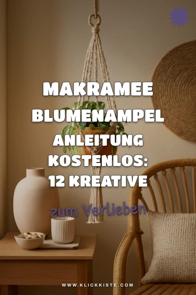 Makramee Blumenampel Anleitung Kostenlos: 12 kreative Ideen zum Selbermachen