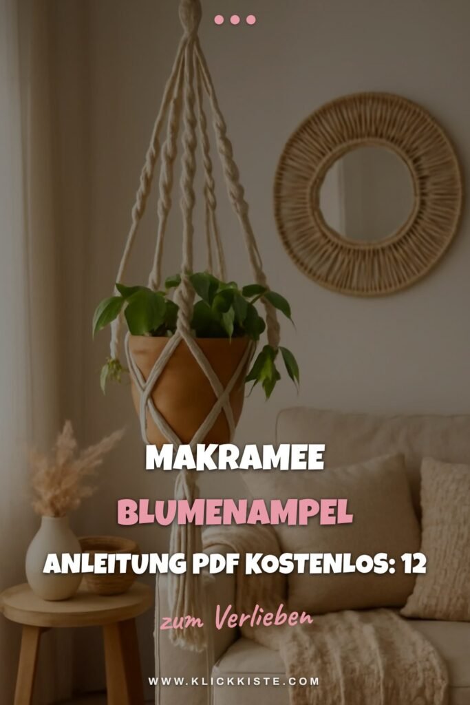 Makramee Blumenampel Anleitung Pdf Kostenlos: 12 kreative Ideen zum Selbermachen