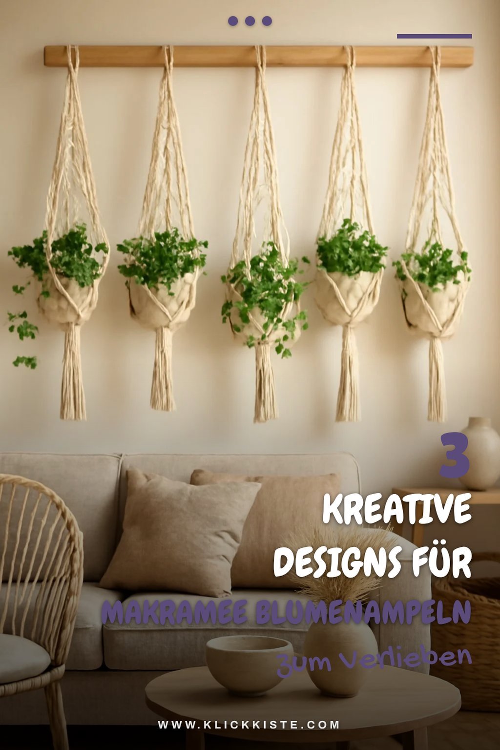Inspirierende Designs für Makramee Blumenampeln