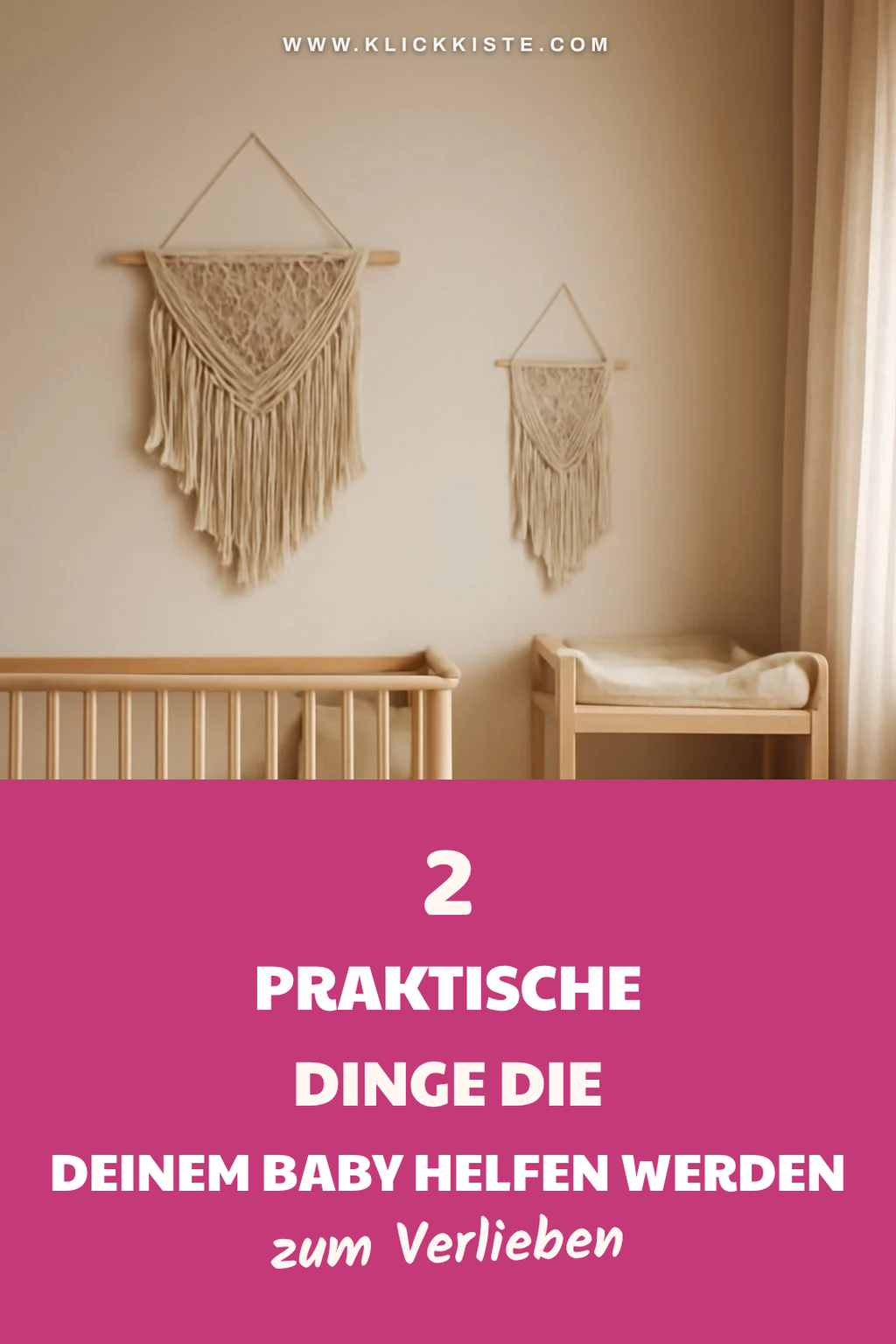 Makramee für praktische Babyartikel