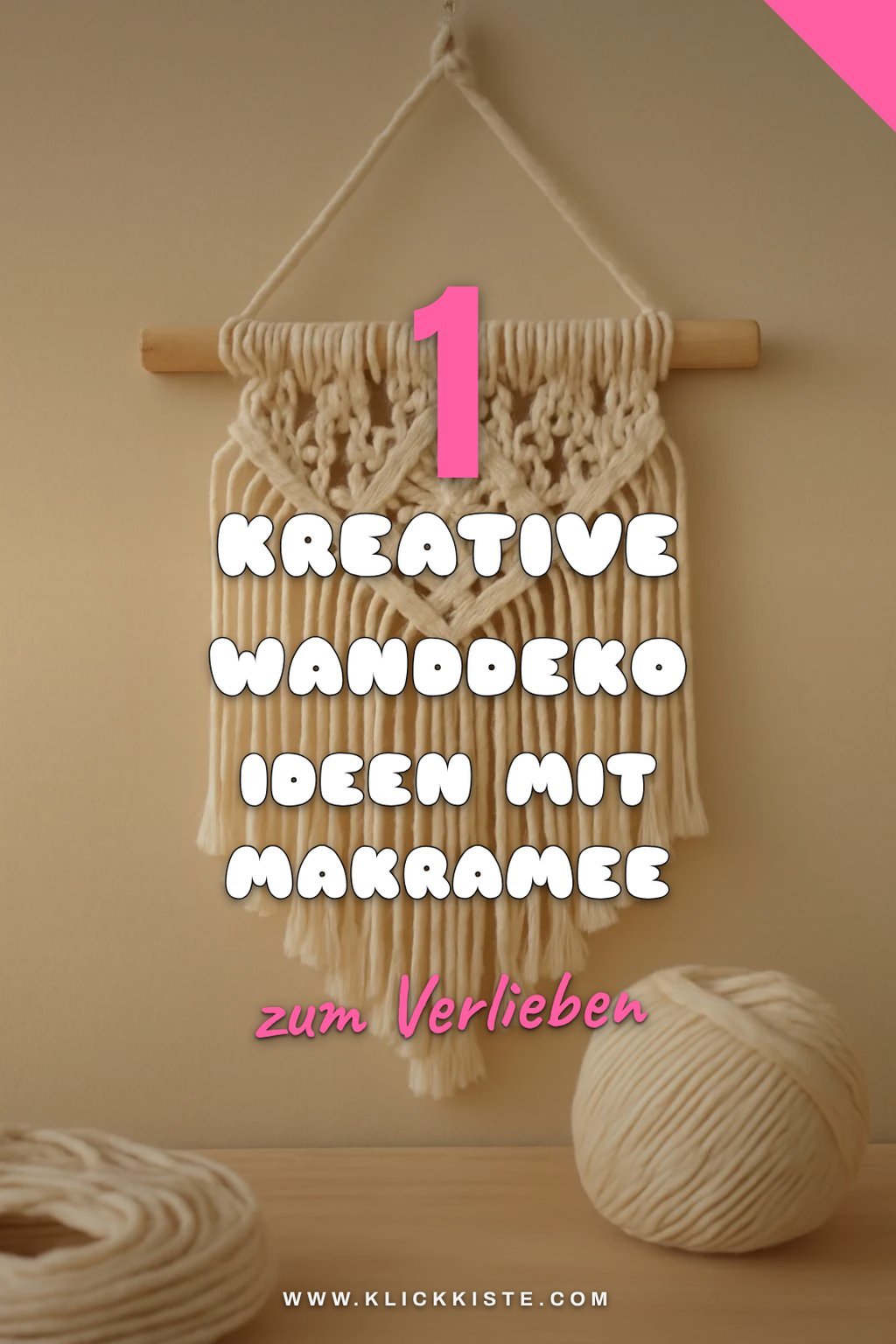 So gestaltest du mit Makramee Garn kreative Wanddeko