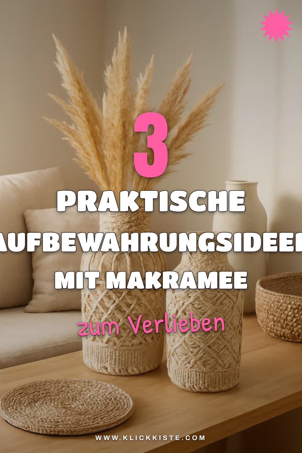 Makramee Garn für praktische Aufbewahrungslösungen