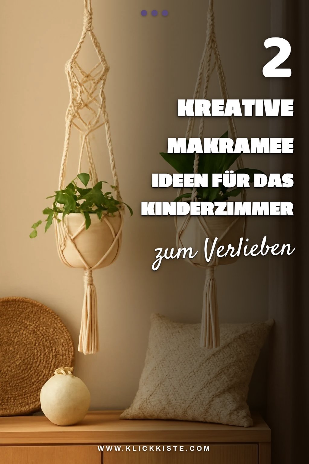 Makramee Knoten für Kinderzimmer gestalten
