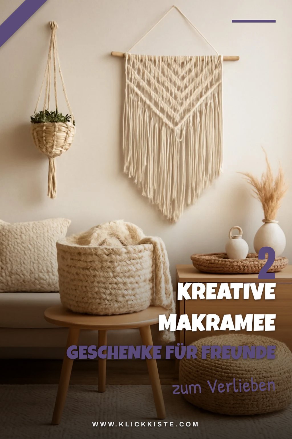 Geschenkideen mit Makramee Knoten