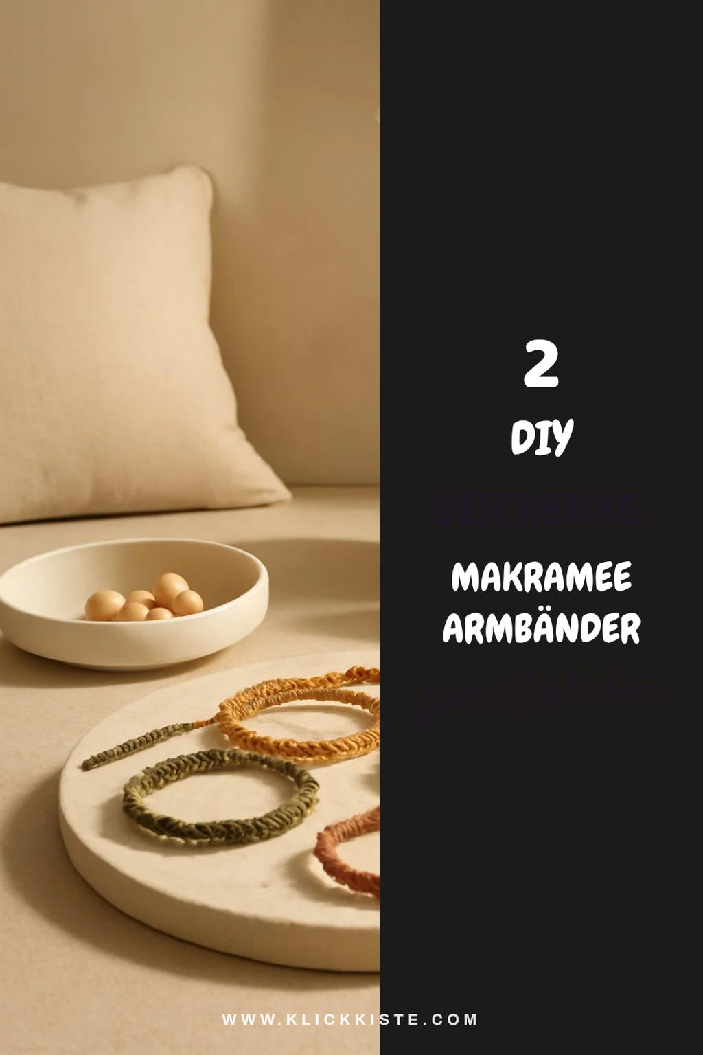 DIY Geschenke: Makramee Armbänder für Freunde