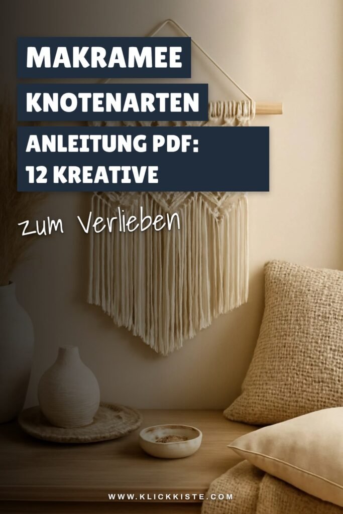 Makramee Knotenarten Anleitung Pdf: 12 kreative Ideen zum Selbermachen