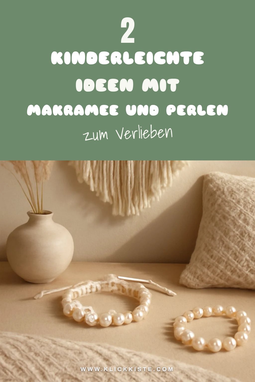 Perlen für Kinder-Makramee-Projekte verwenden