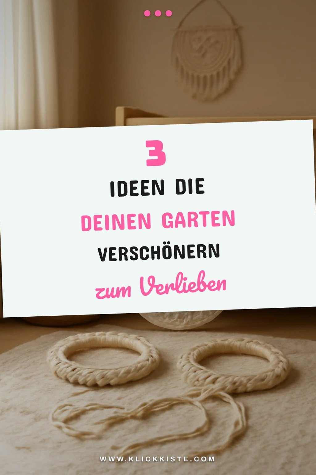 Makramee Ringe für den Außenbereich