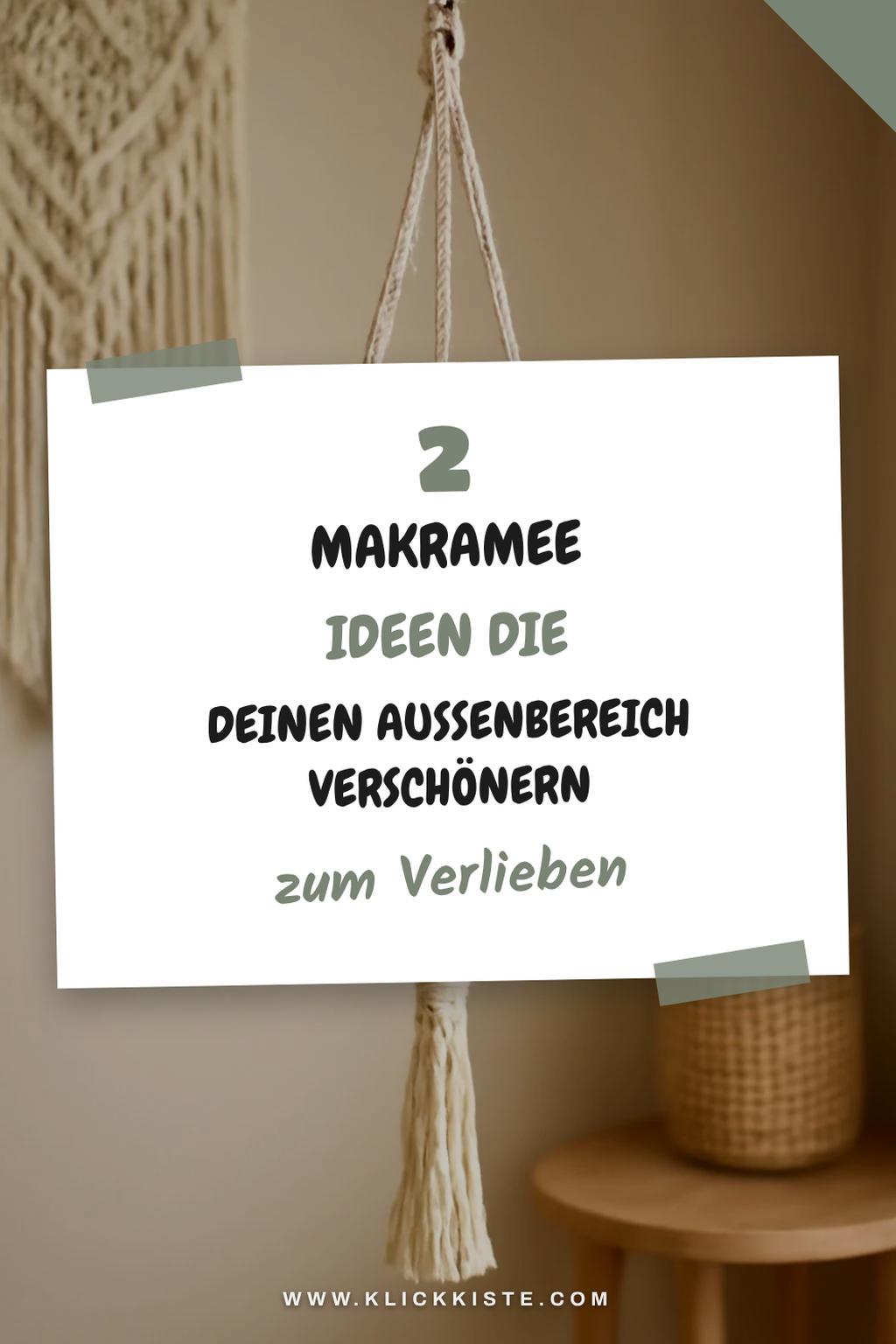 Schöne Makramee Ideen für den Außenbereich