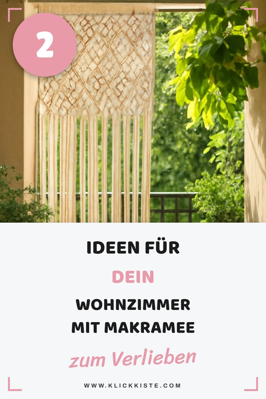 Makramee im Wohnzimmer