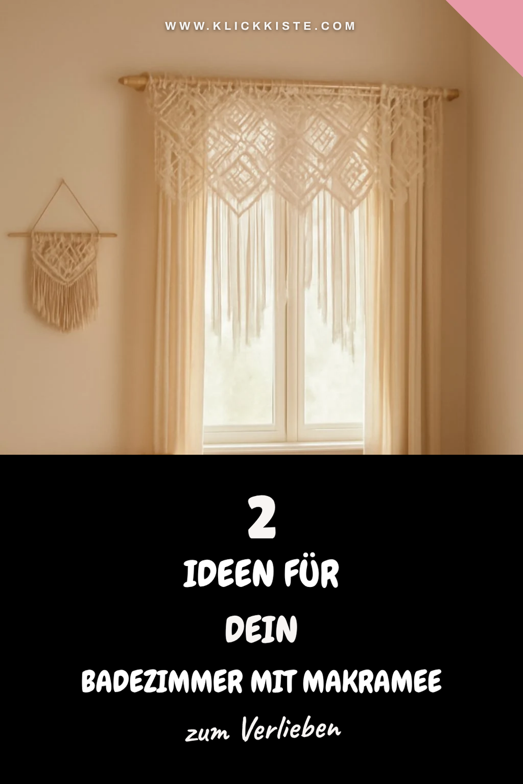 Makramee Vorhang für das Badezimmer